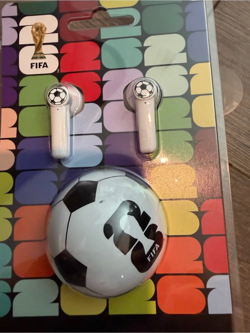 FIFA World Cup 2026 Earbuds with Soccer Ball Charging Case